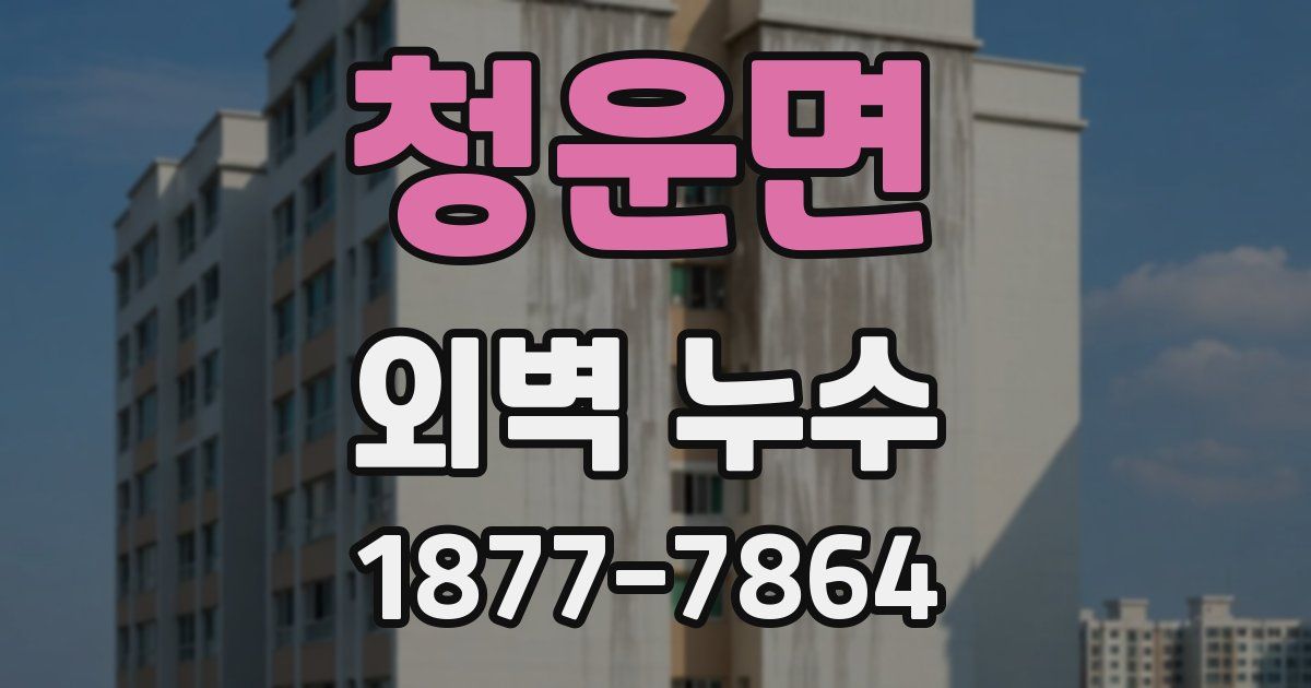 청운면 외벽 누수