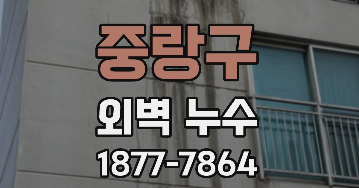 중랑구 외벽 누수