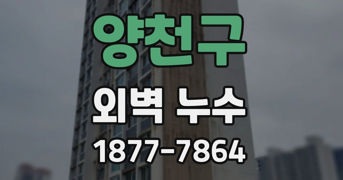 양천구 외벽 누수