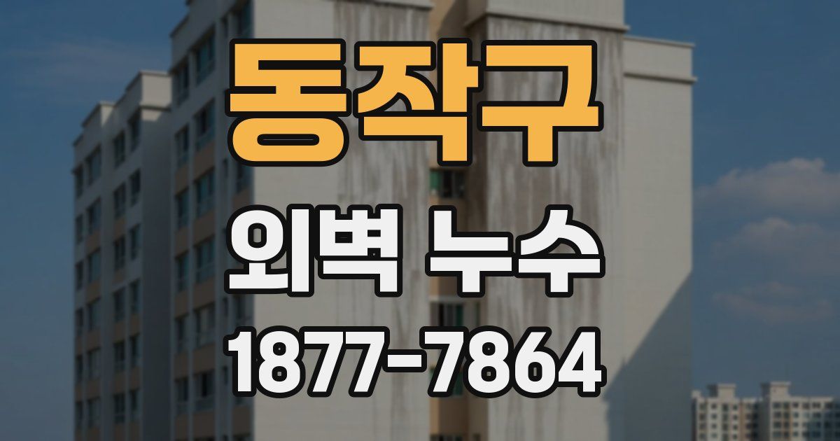 동작구 외벽 누수