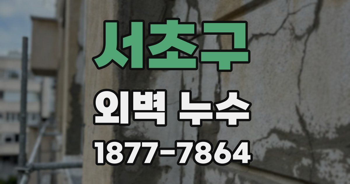서초구 외벽 누수