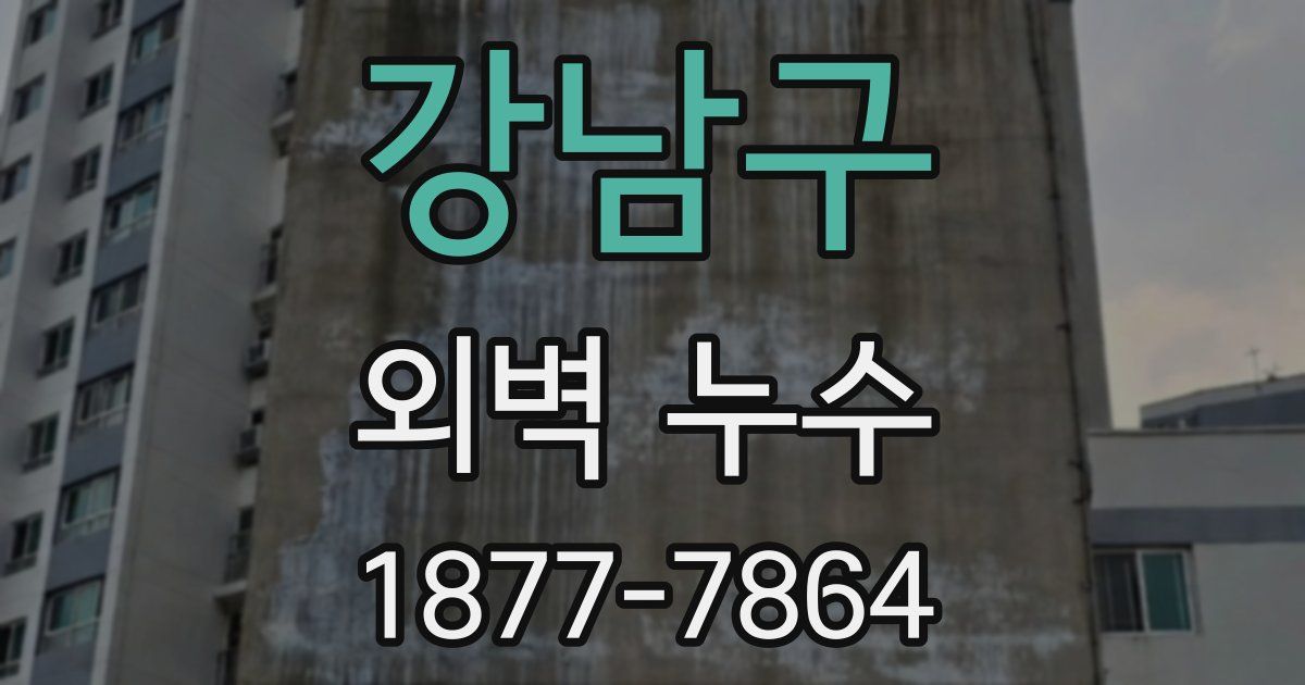 강남구 외벽 누수