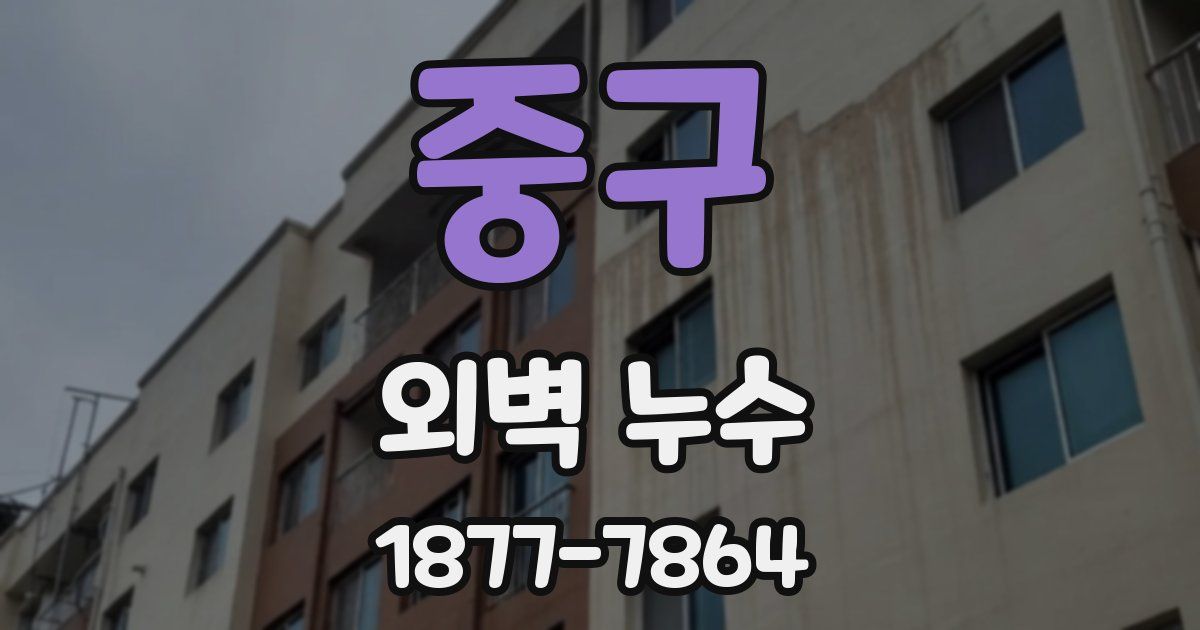 중구 외벽 누수