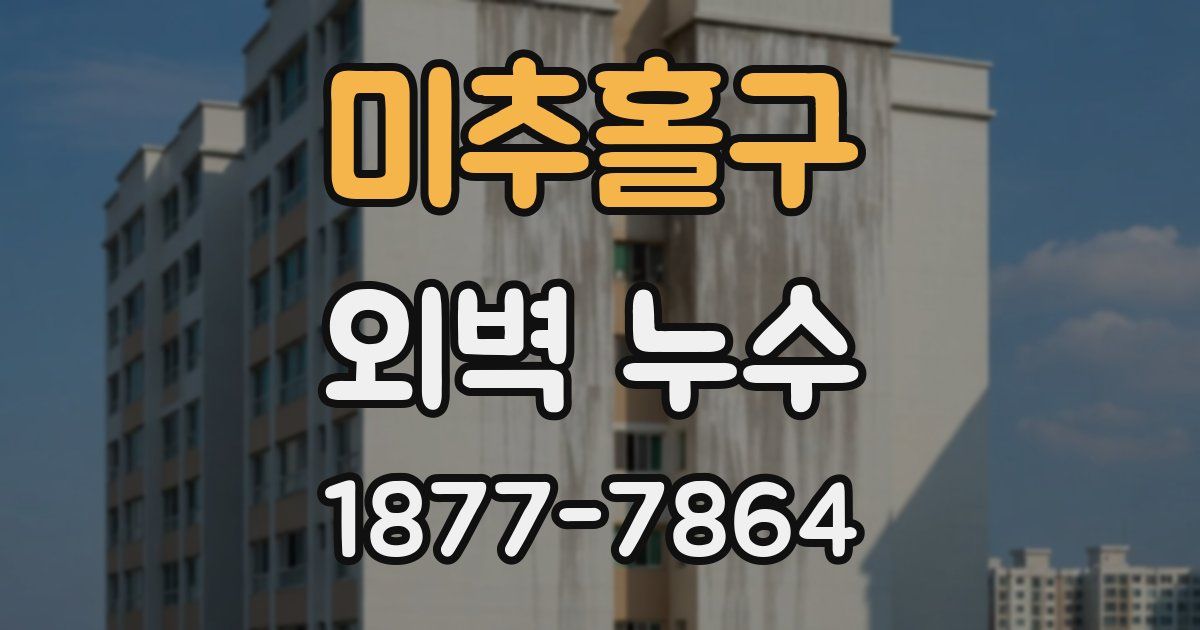 미추홀구 외벽 누수
