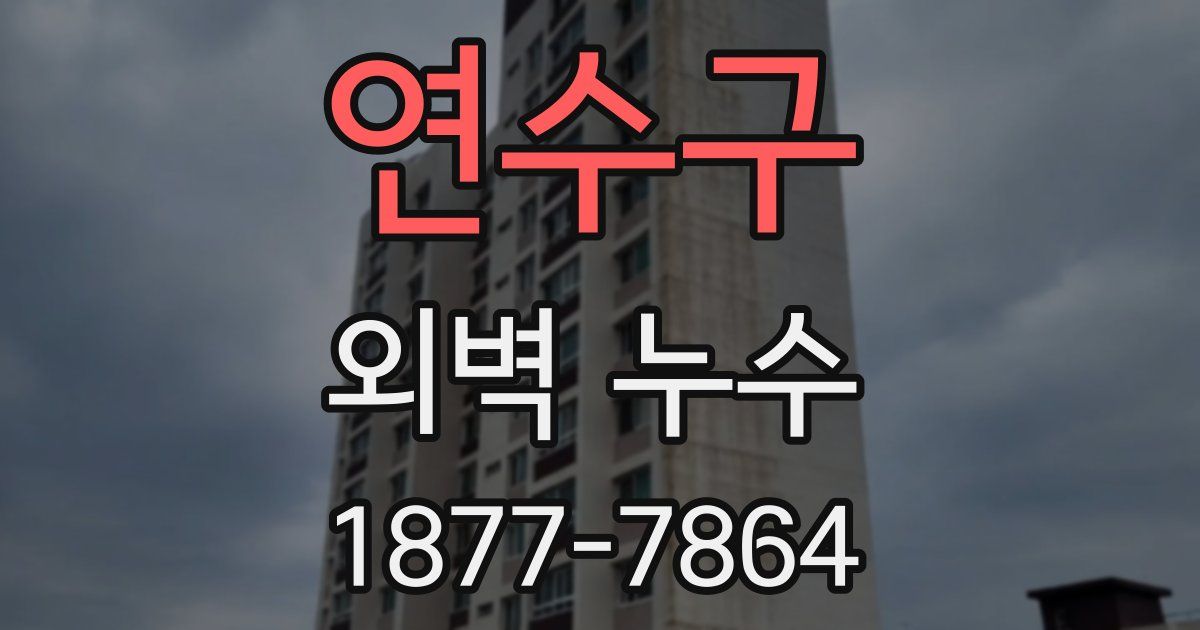 연수구 외벽 누수