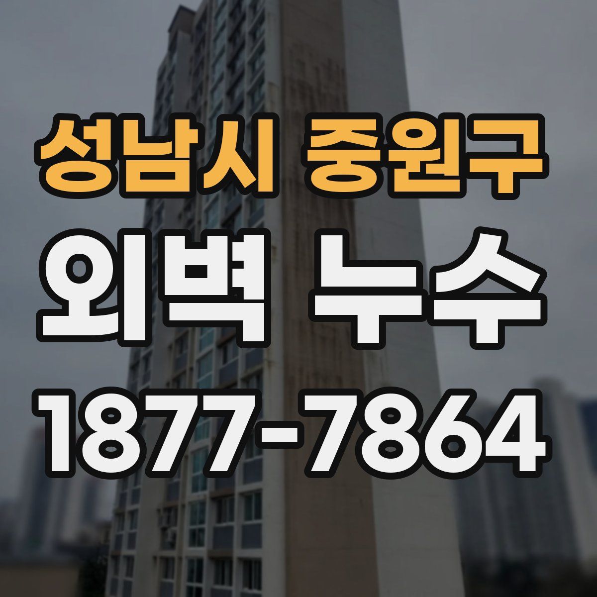 성남시 중원구 외벽 누수