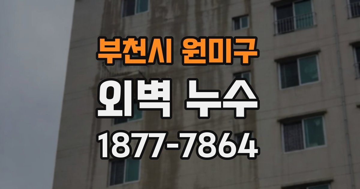 부천시 원미구 외벽 누수