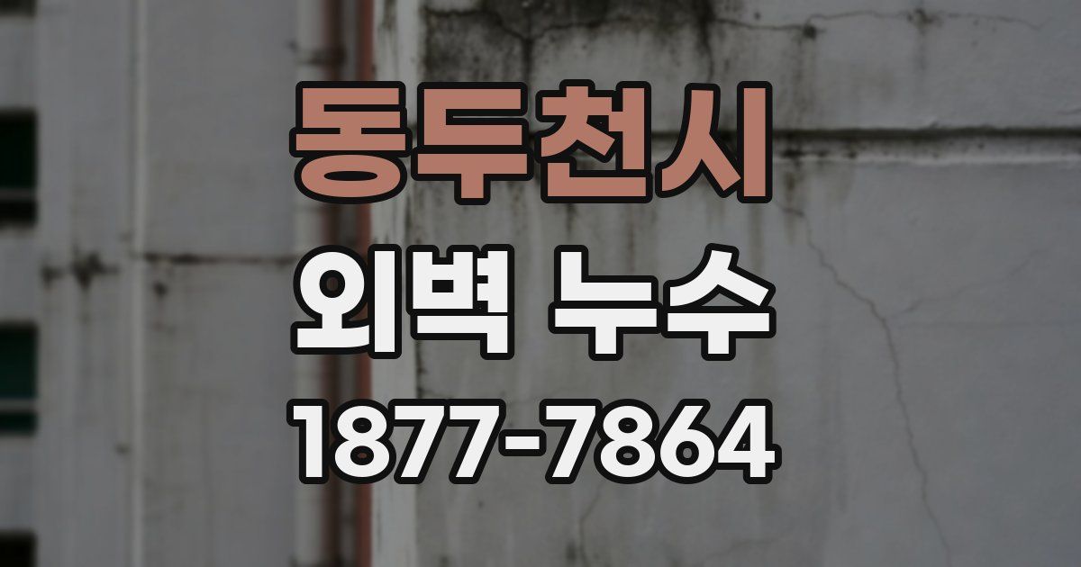 동두천시 외벽 누수