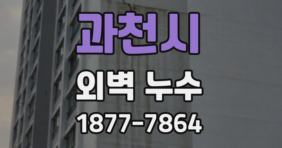 과천시 외벽 누수