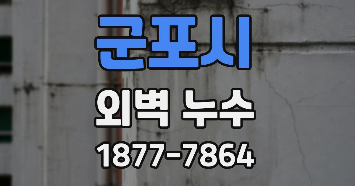 군포시 외벽 누수