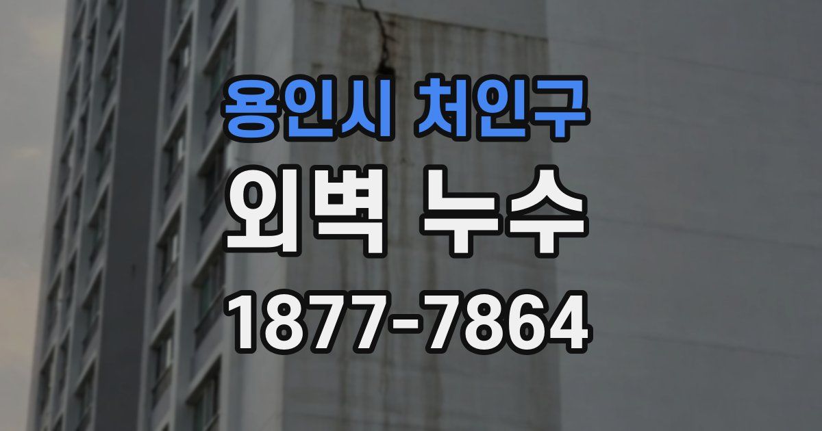 용인시 처인구 외벽 누수