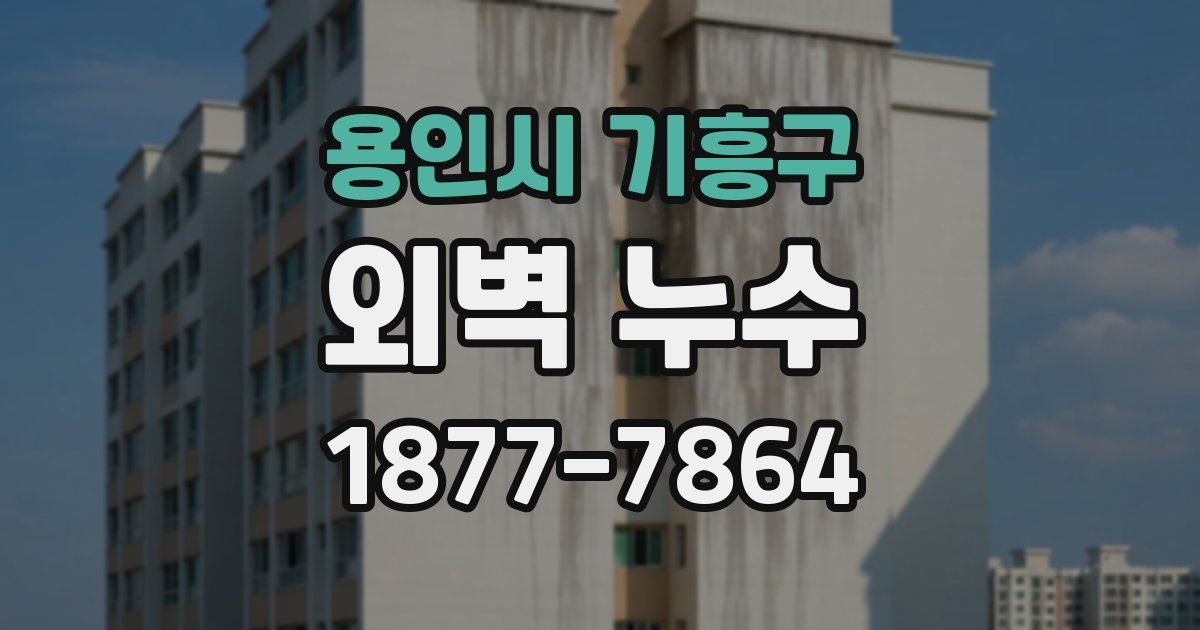 용인시 기흥구 외벽 누수