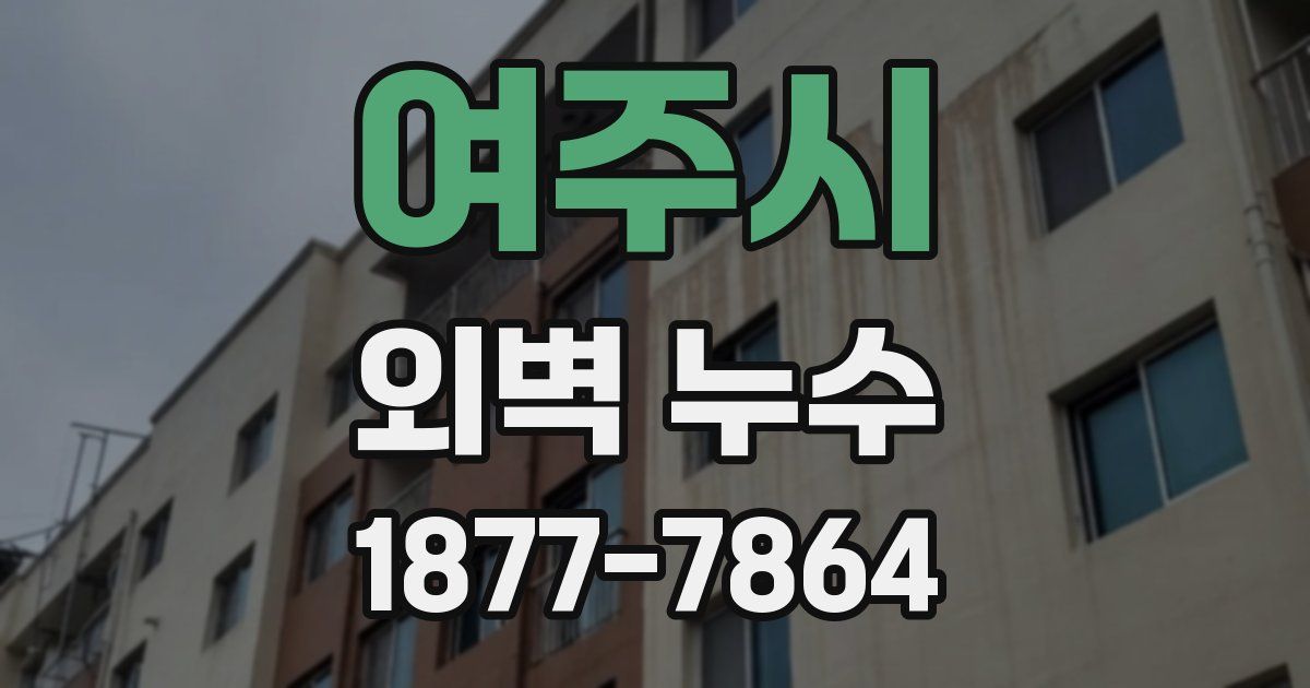 여주시 외벽 누수