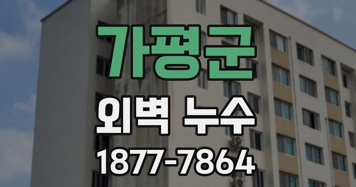 가평군 외벽 누수