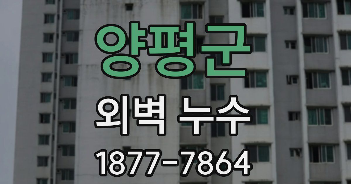 양평군 외벽 누수