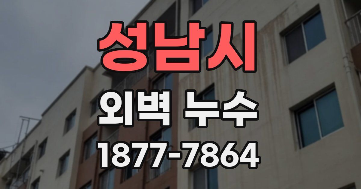 성남시 외벽 누수