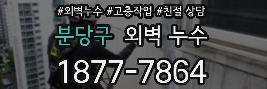 분당구 외벽 누수