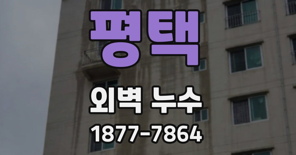 평택 외벽 누수
