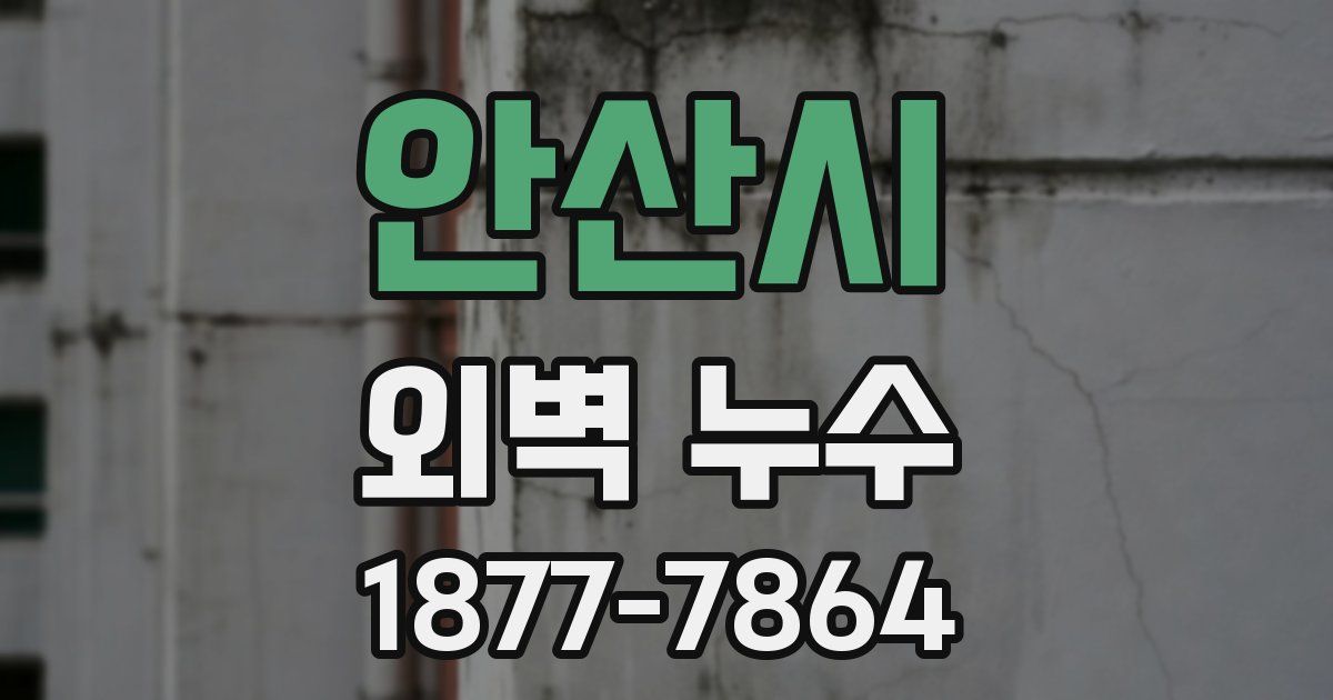 안산시 외벽 누수