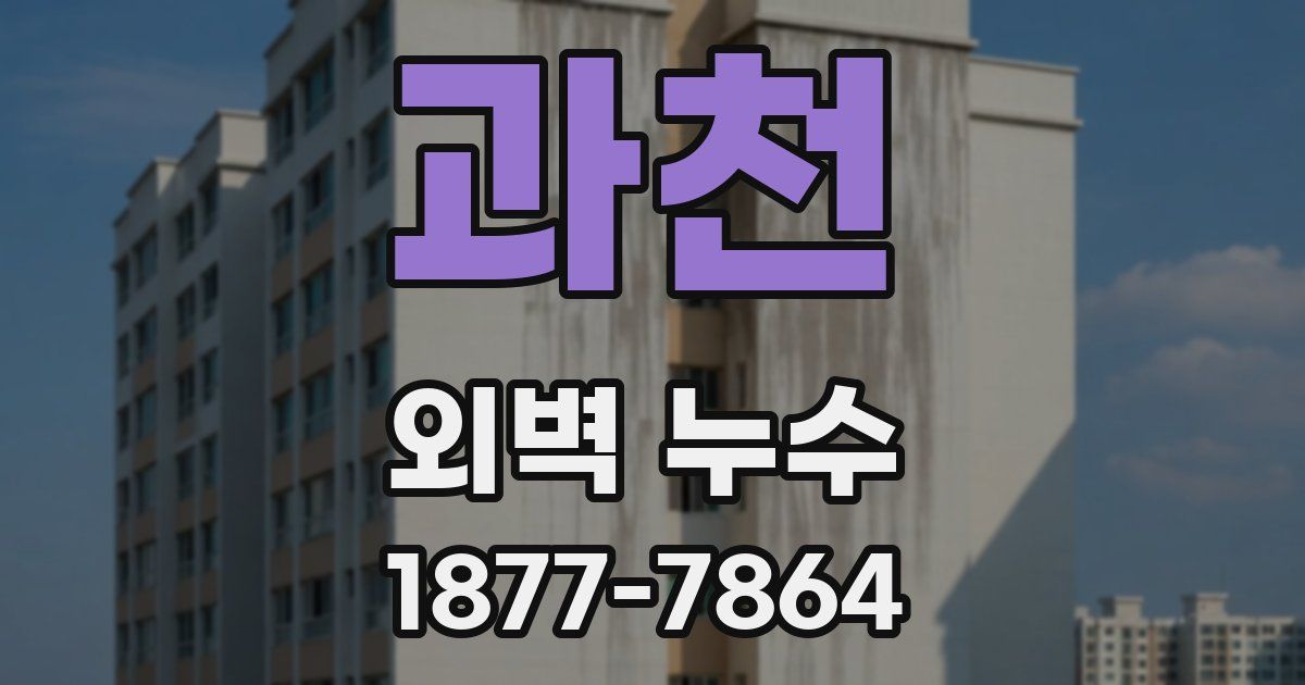 과천 외벽 누수