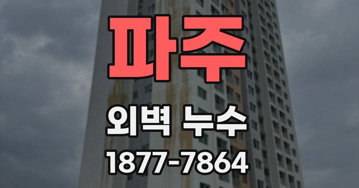 파주 외벽 누수