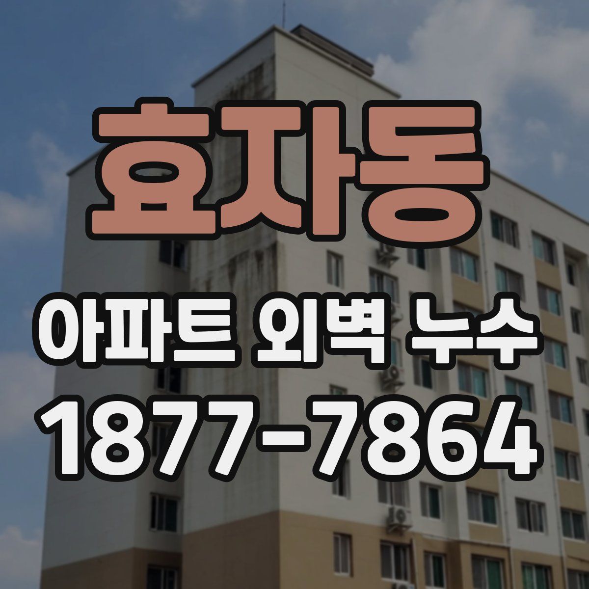 효자동 아파트 외벽 누수