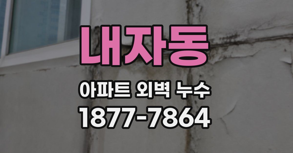 내자동 아파트 외벽 누수