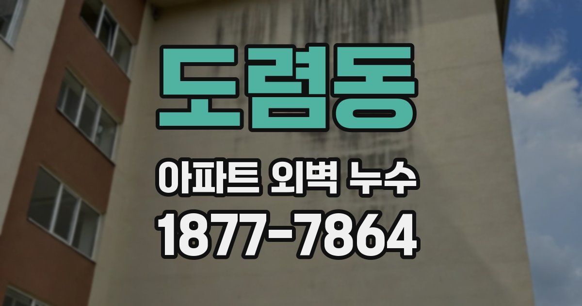 도렴동 아파트 외벽 누수