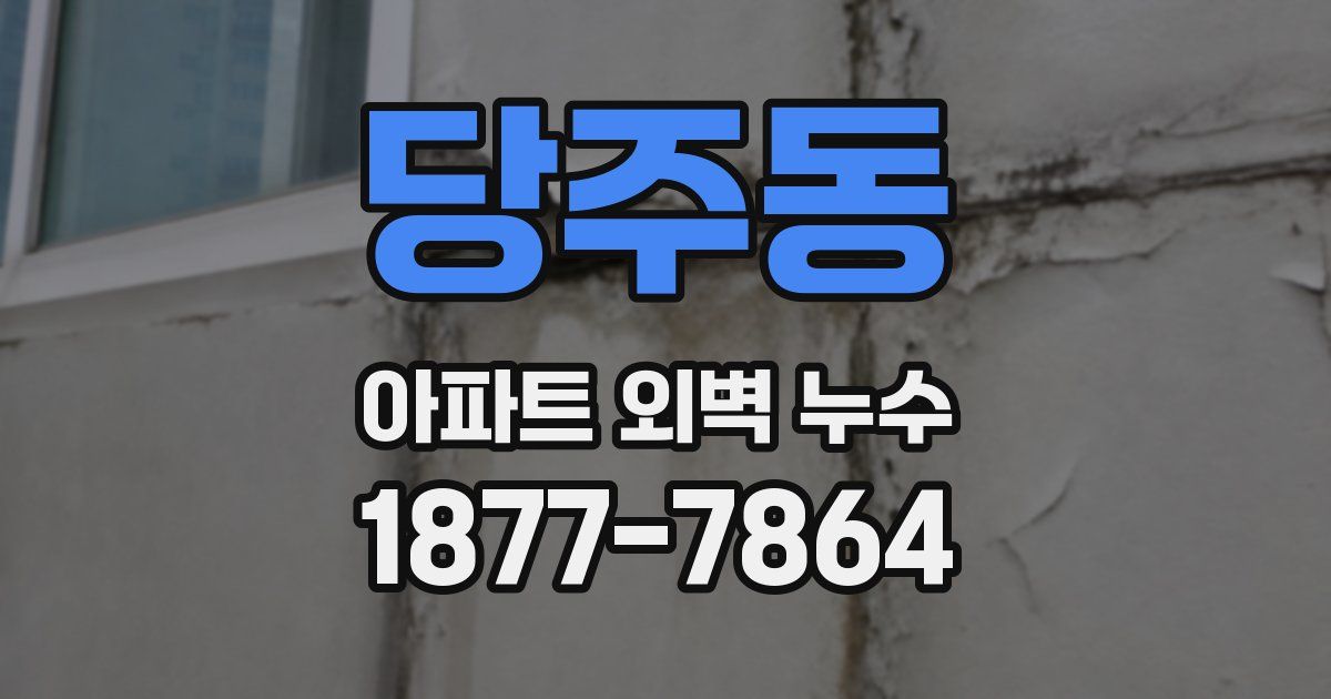 당주동 아파트 외벽 누수