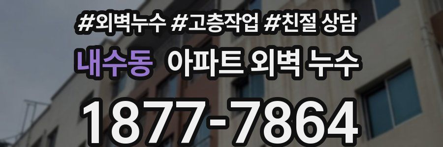 내수동 아파트 외벽 누수
