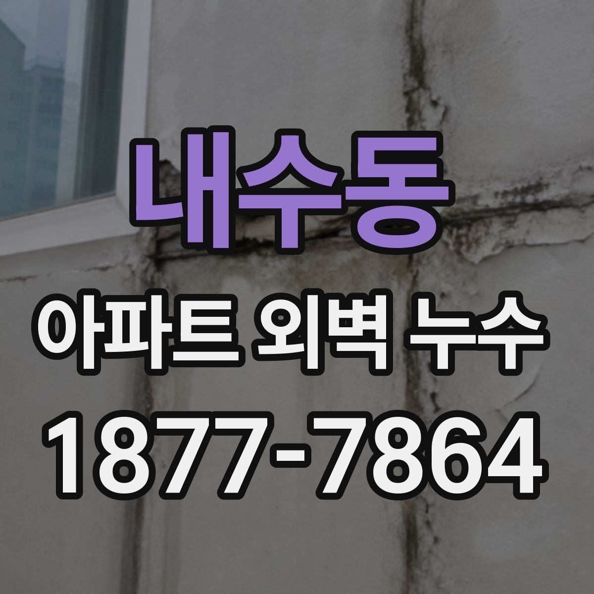 내수동 아파트 외벽 누수