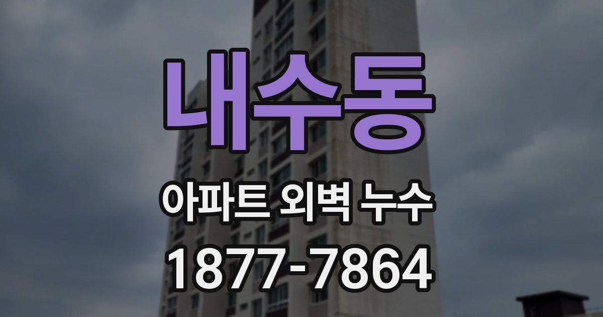 내수동 아파트 외벽 누수