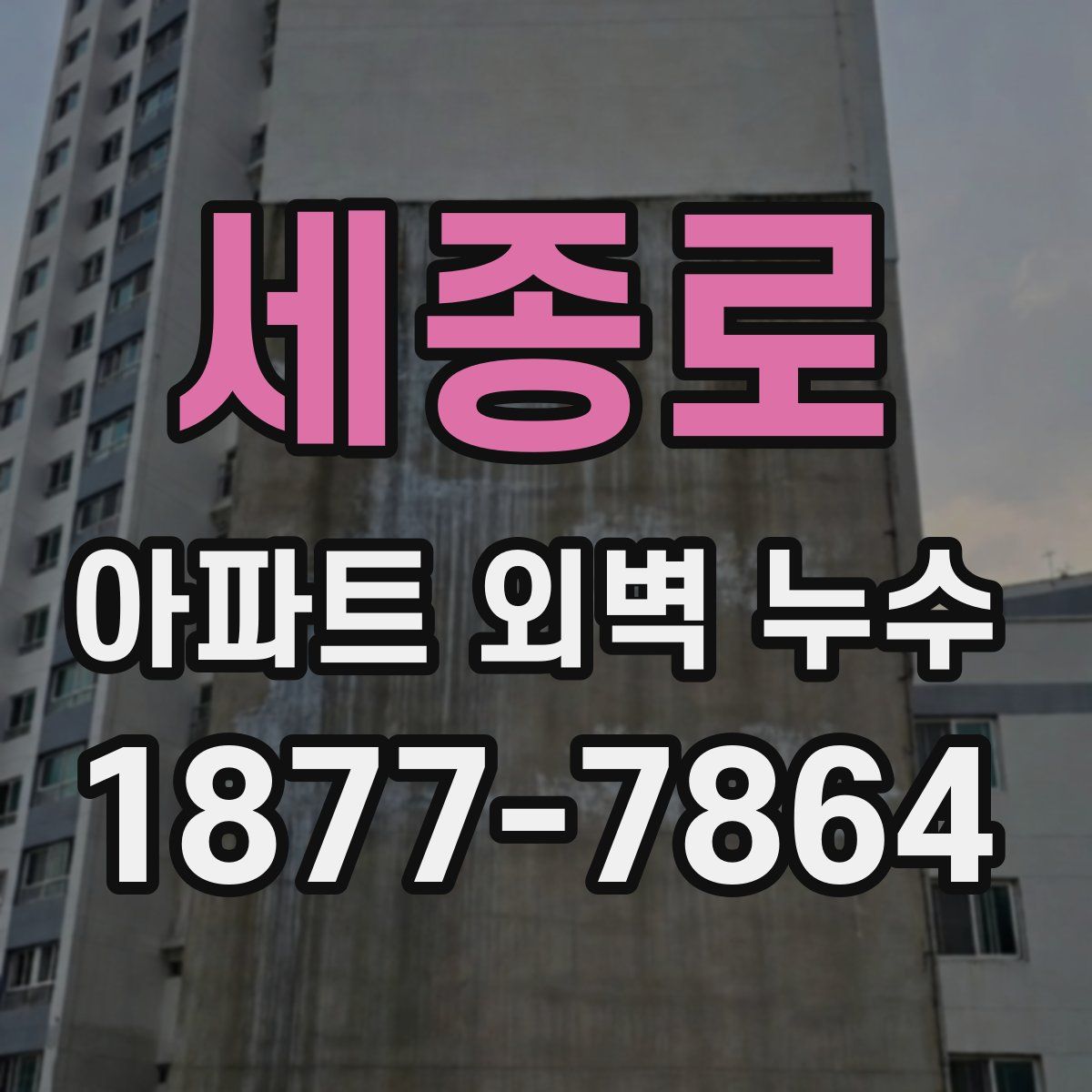 세종로 아파트 외벽 누수