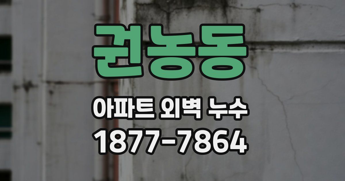 권농동 아파트 외벽 누수