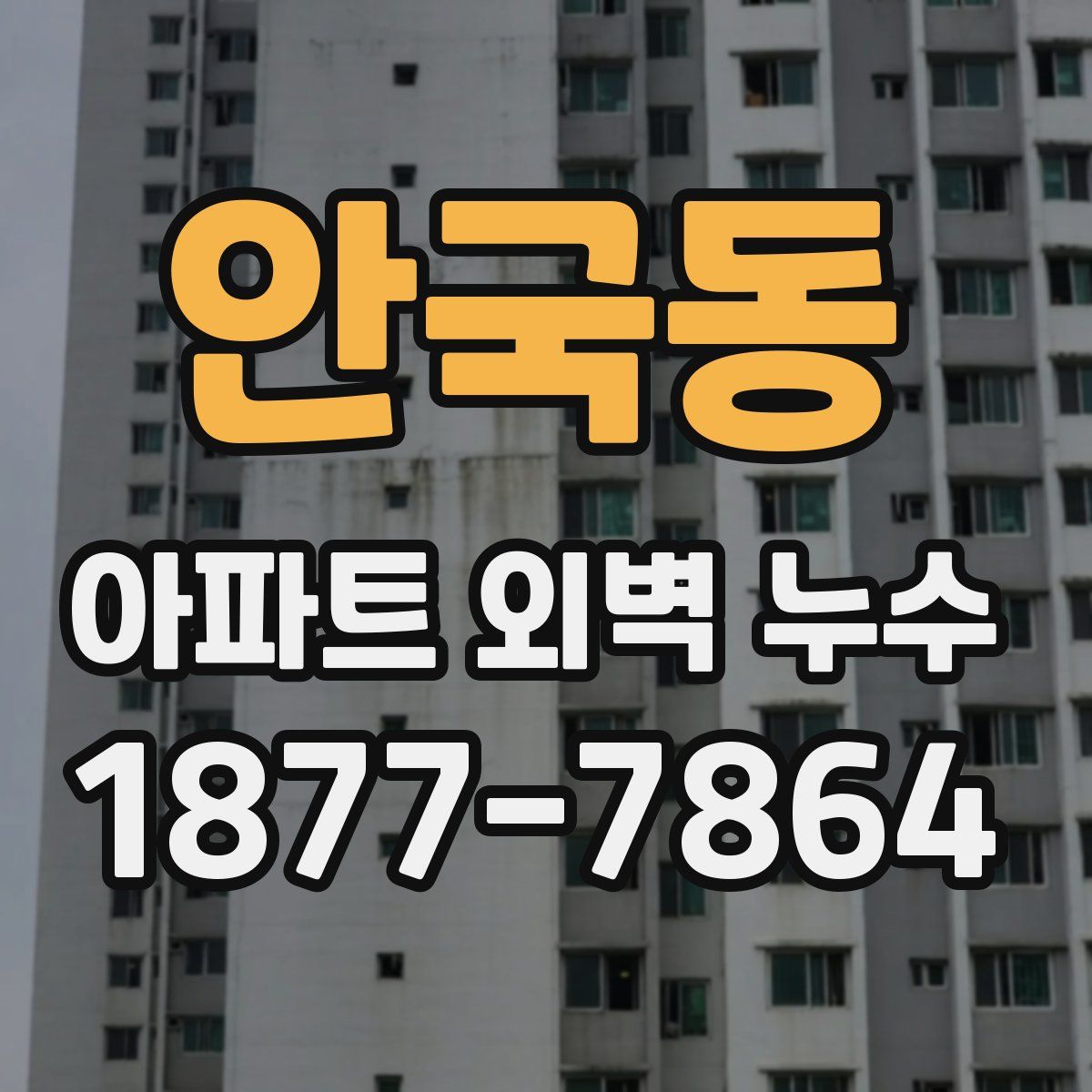 안국동 아파트 외벽 누수