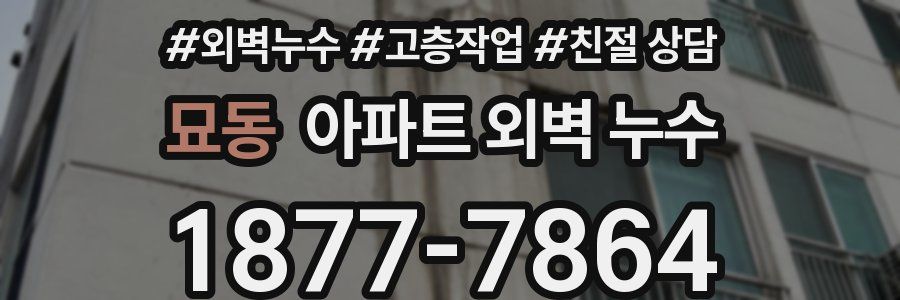 묘동 아파트 외벽 누수