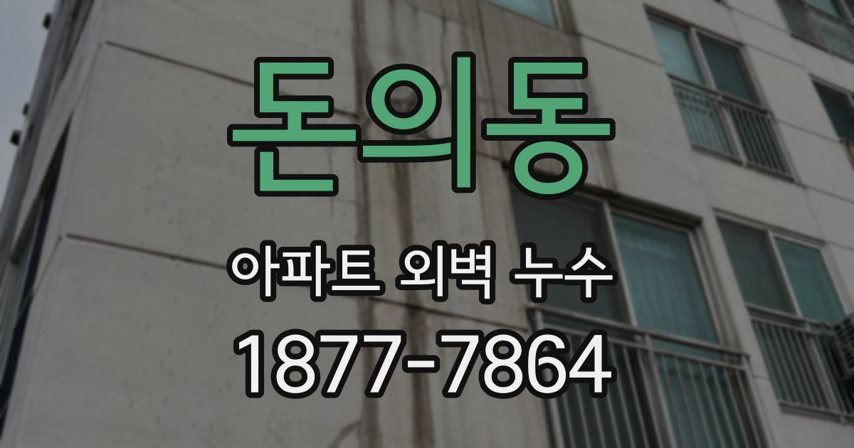 돈의동 아파트 외벽 누수