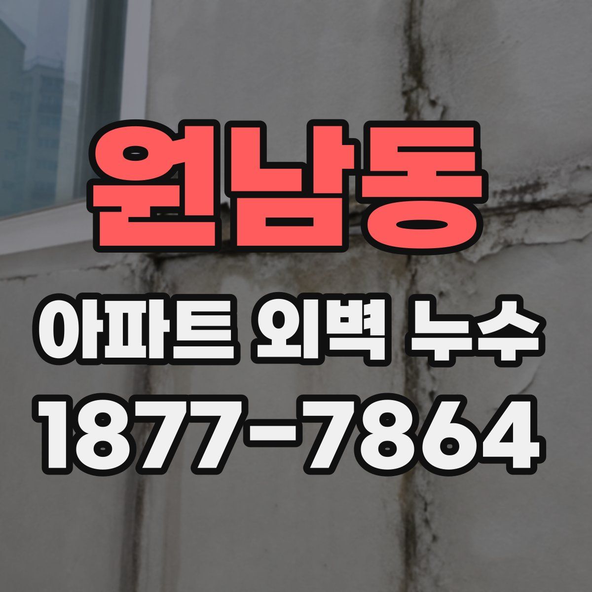 원남동 아파트 외벽 누수