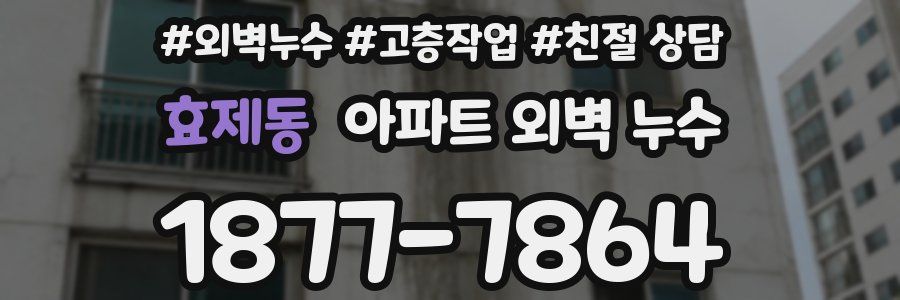 효제동 아파트 외벽 누수