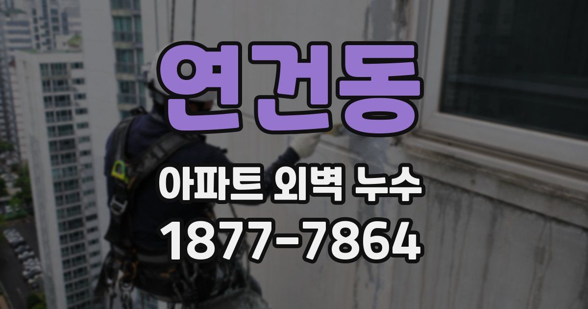 연건동 아파트 외벽 누수