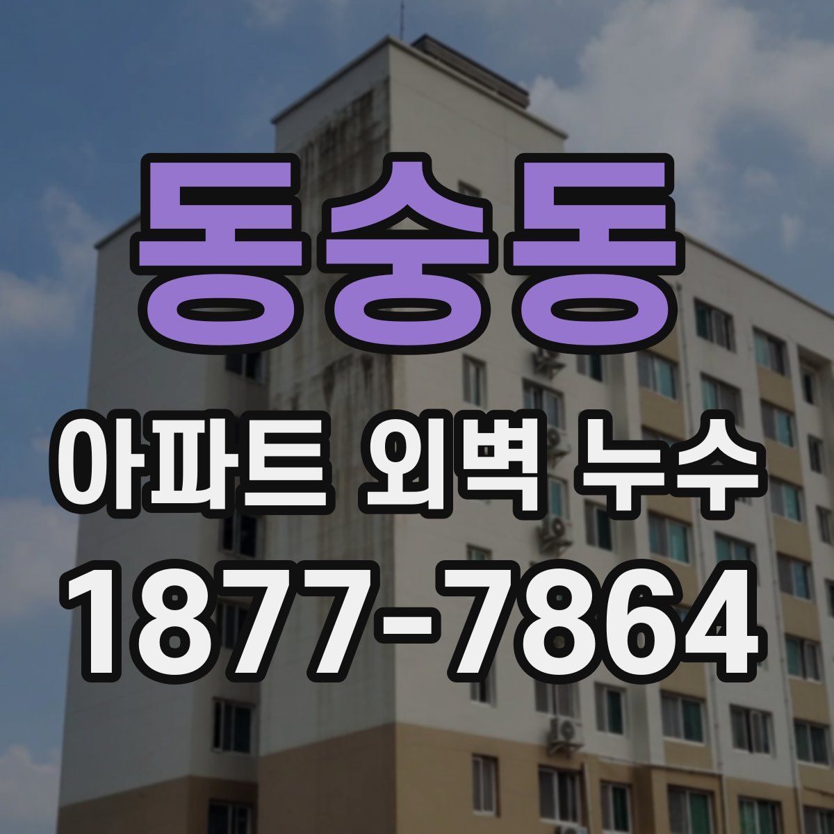 동숭동 아파트 외벽 누수