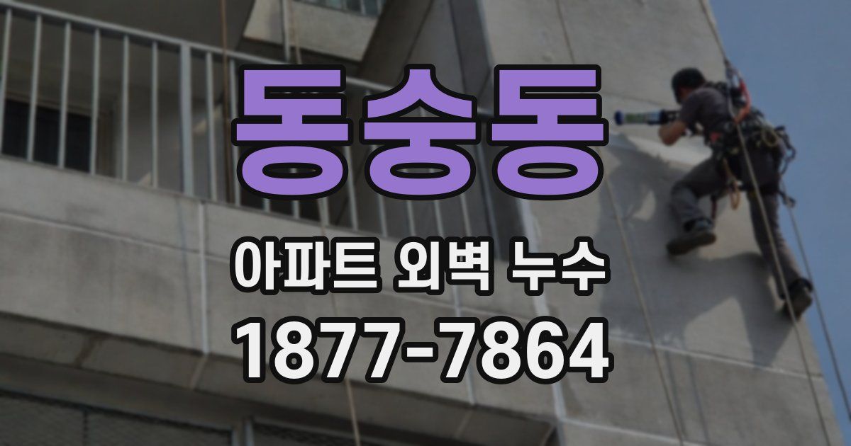 동숭동 아파트 외벽 누수
