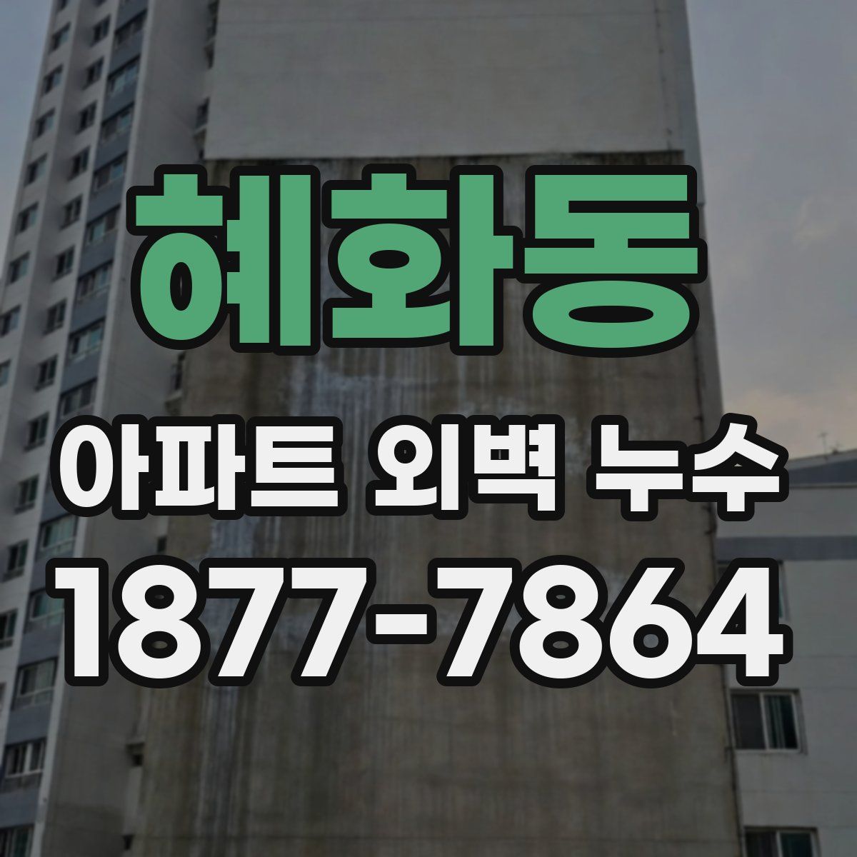 혜화동 아파트 외벽 누수