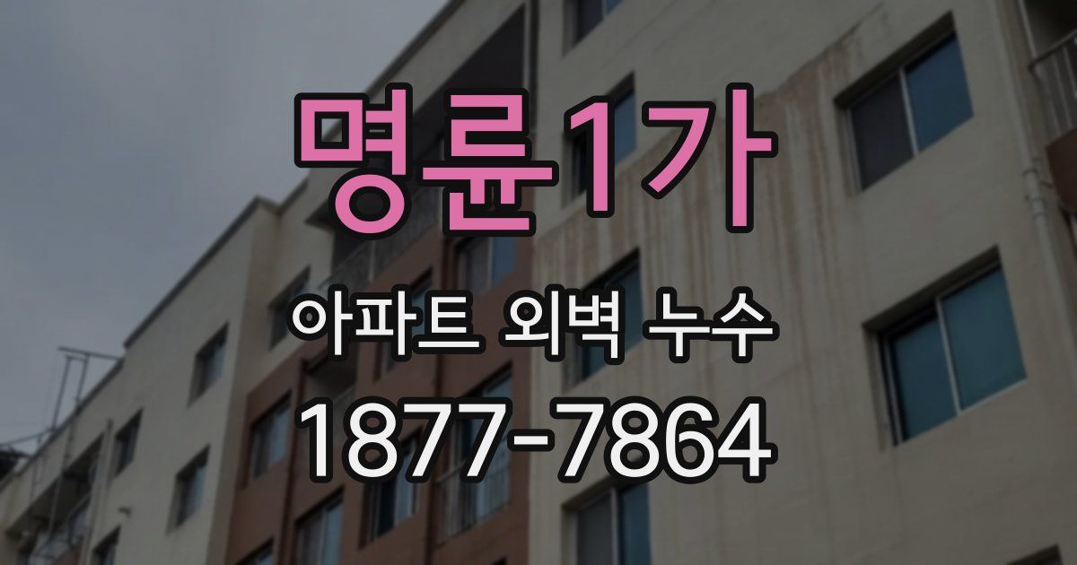 명륜1가 아파트 외벽 누수
