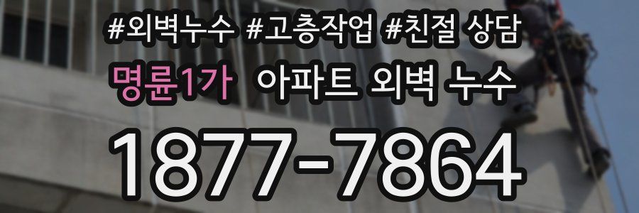 명륜1가 아파트 외벽 누수