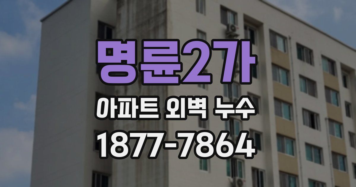 명륜2가 아파트 외벽 누수
