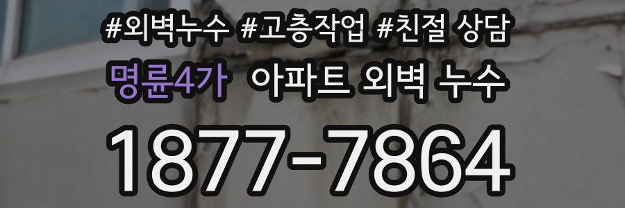 명륜4가 아파트 외벽 누수