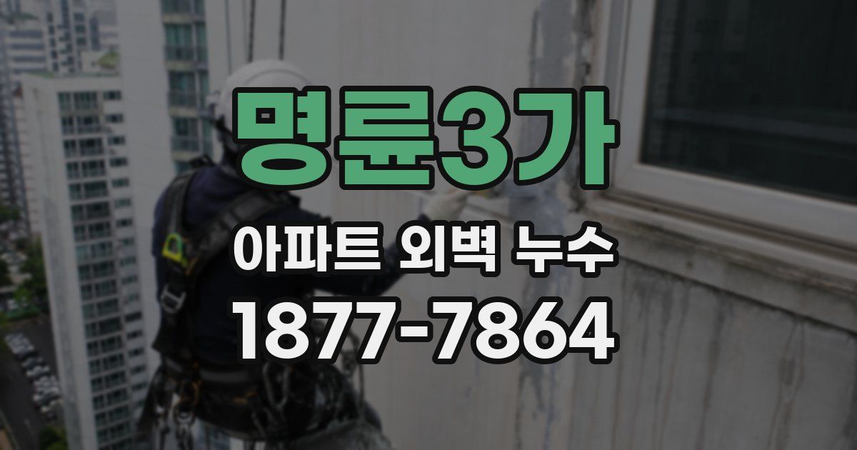명륜3가 아파트 외벽 누수