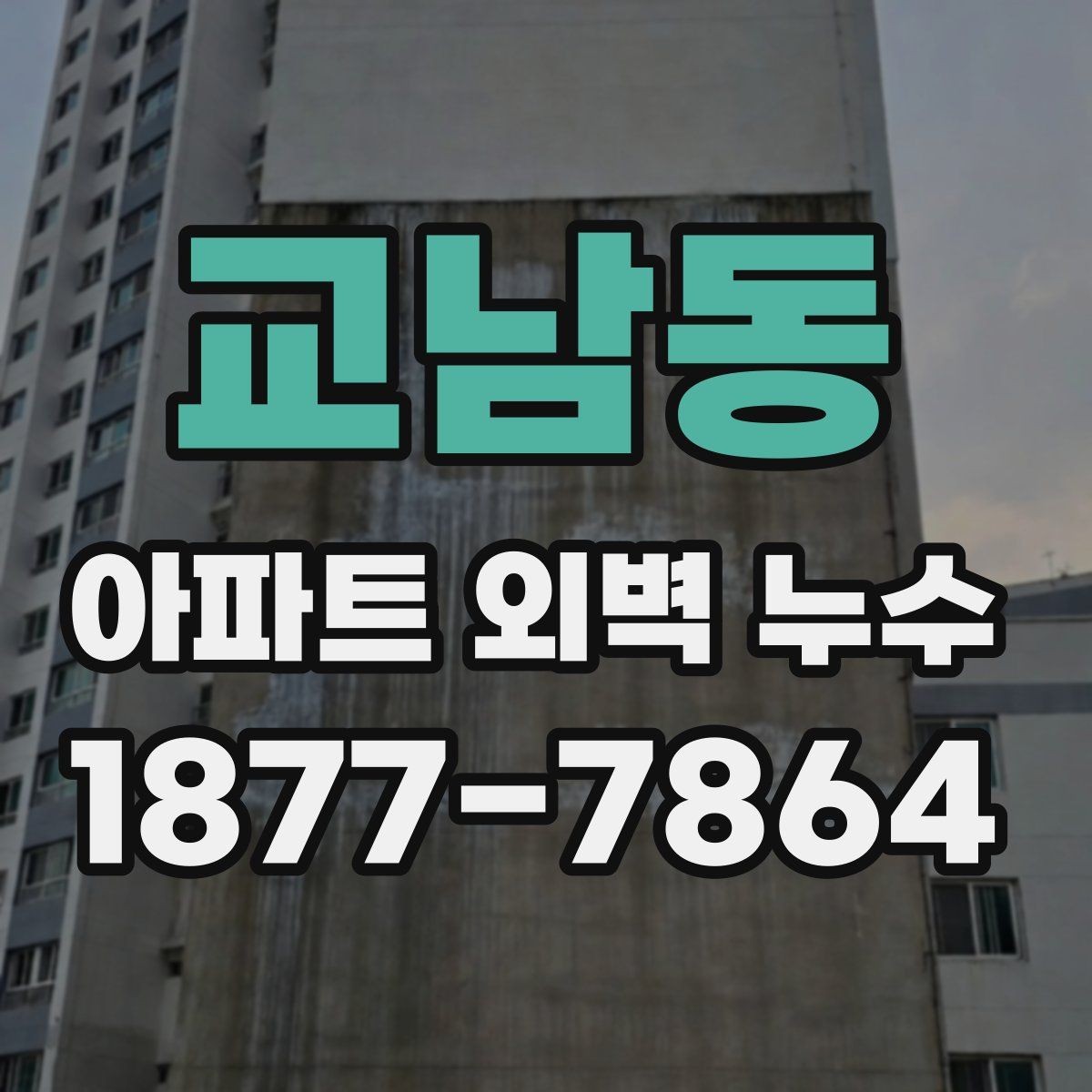 교남동 아파트 외벽 누수 발생 시 대응 순서