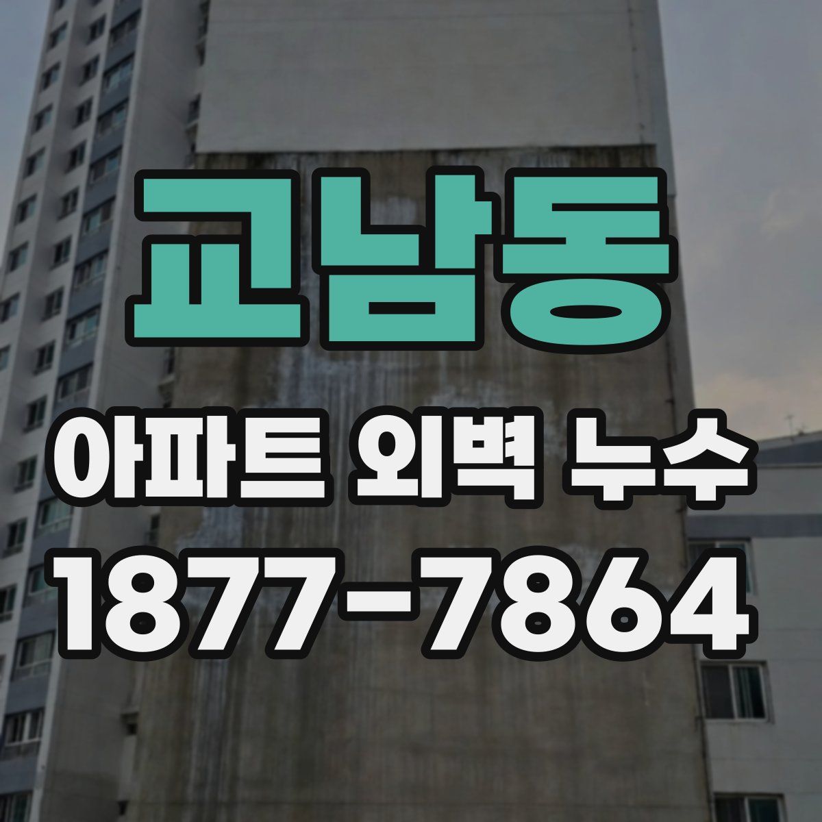 교남동 아파트 외벽 누수